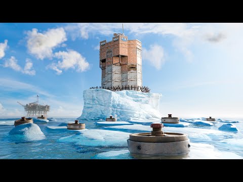 HOW WE BUILT AN ICEBERG FORTRESS AT OILRIG ON FORCEWIPE DUO - VANILLA RUST