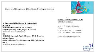 Science Courses Webinar - November 5th 2021