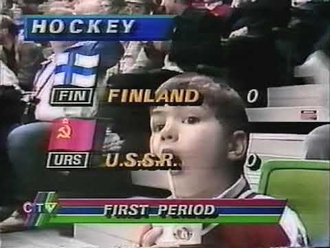 World Olympics 1988 Final Round Day 03 USSR vs Finland (28 Feb 1988) English commentary