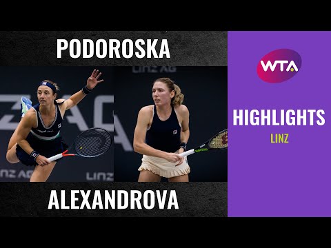 Nadia Podoroska vs. Ekaterina Alexandrova | 2020 Linz Quarterfinal | WTA Highlights