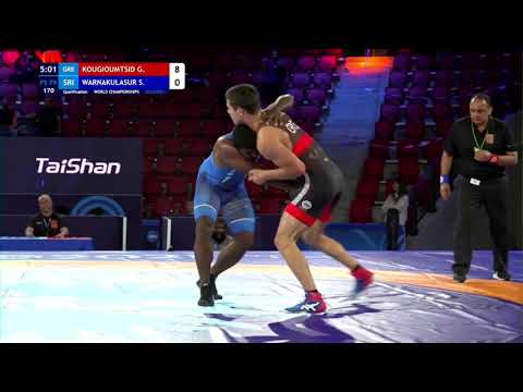 United World Wrestling Championship 2021| Qualifying Round FS 79 kg G.Kougioumtsid vs S.Warnakulasur