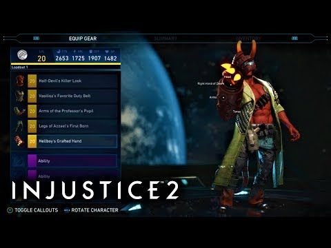 Injustice 2 - Hellboy (Epic) Gear Showcase!