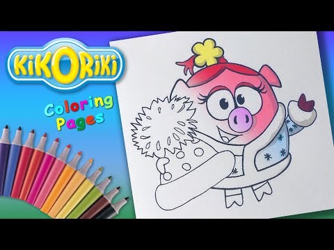 Kikoriki Pig Rosa 朱小美 GoGoRiki Colouring  Kikoriki 开心球 KAIXINQ Coloring Book Pages For Kids