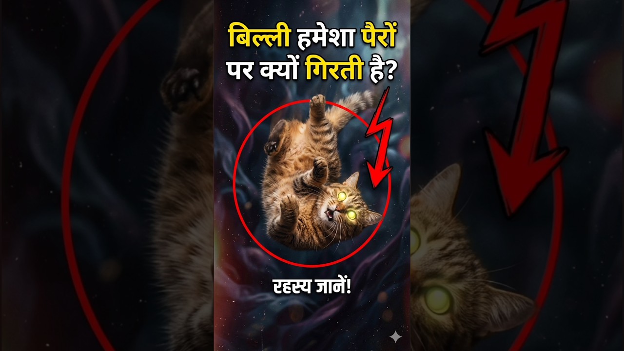 बिल्ली हमेशा पैरों के बल ही क्यों गिरती है? 😱🐱 इसका रहस्य जानकर हैरान रह जाएंगे!#facts #shorts