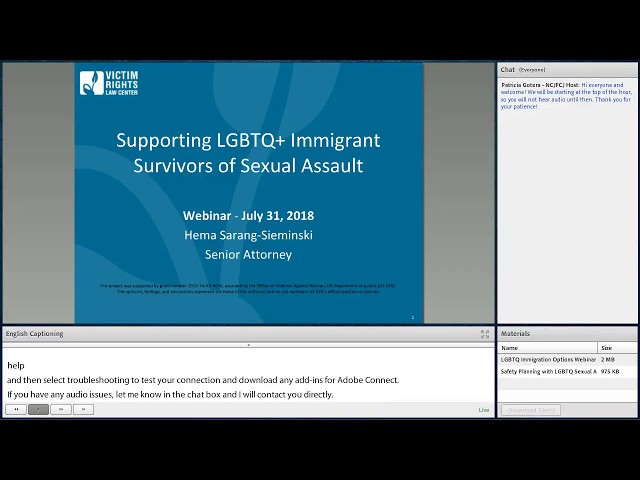 Supporting LGBTQ Immigrant Survivors of Sexual Assault (July 2018)