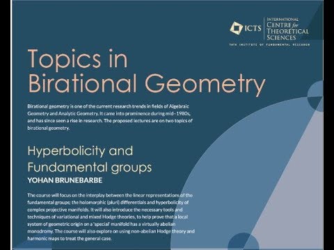Birational Geometry and Orbifold Pairs : Arithmetic and hyperbolic... (Lecture 2)  by Frederic Campa