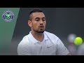 Nick Kyrgios serves underarm to Rafael Nadal in Wimbledon 2019 match