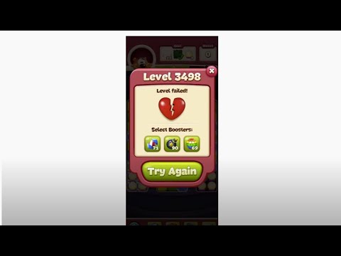 Toon Blast Level 3498 - No Boosts - 3 Stars