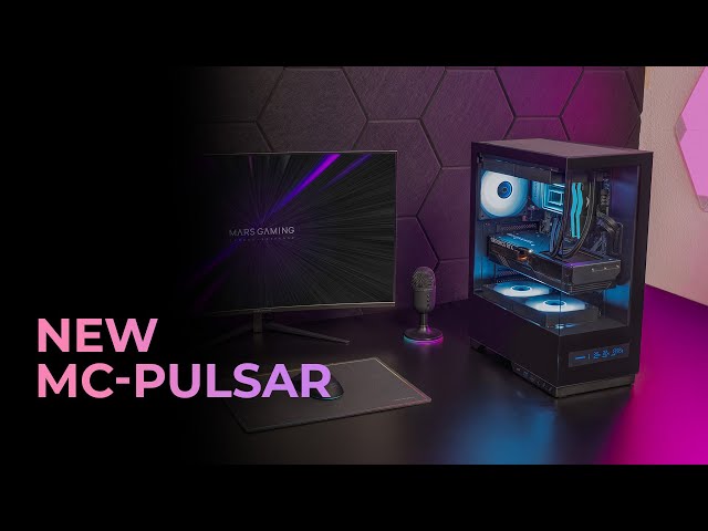 Mars Gaming Gabinete para jogos Mc-pulsar ATX Ecrã LCD Vidro temperado duplo Frente e lateral Branco video