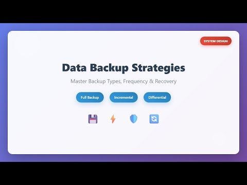 Data Backup Strategies for Beginners: Full, Incremental, & Differential Backups Explained!