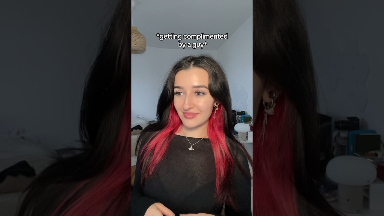 Getting complimented by a guy vs by a girl 🙈 #funny #girlpower #relatable #shorts #trending