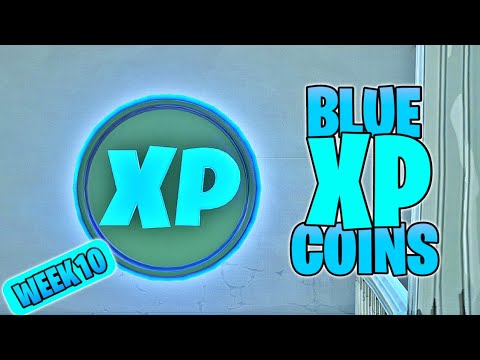 Blue XP COINS All 3 Locations - Week 10 - Chapter 2 Season 4 - Fortnite