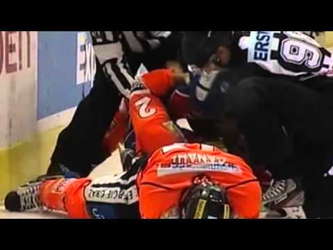 Brutal hockey cheap shot Medvescak Zagreb vs. Graz 99ers
