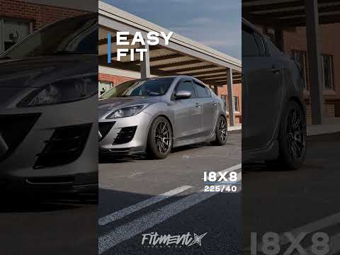 2010 Mazda 3 GT with 18x8 Enkei Ys5 and Road Hugger 225x40 on