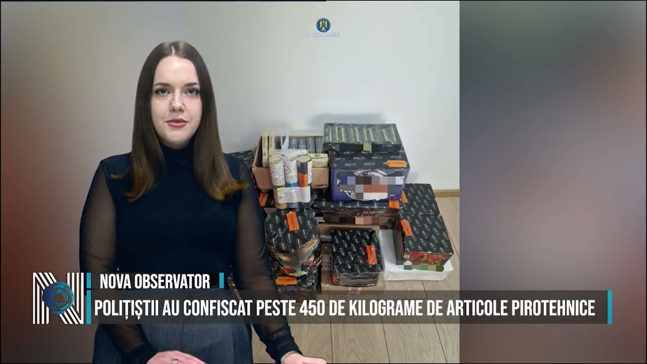 POLIȚIȘTII AU CONFISCAT PESTE 450 DE KILOGRAME DE ARTICOLE PIROTEHNICE