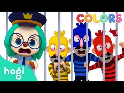 [NEW✨] 🚔 Learn Colors with Police Car and Thief｜Colors for Kids｜Hogi Colors｜Hogi Pinkfong