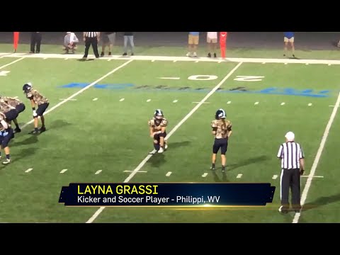 Soccer Player Layna Grassi Can Also Make Plays on the Football Field
