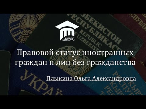 Правовой статус иностранных граждан и лиц без гражданства