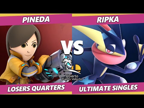 Abierto Puerto Vallarta Losers Quarters - Ripka (Greninja) Vs. Pineda (Mii Gunner) SSBU Ultimate