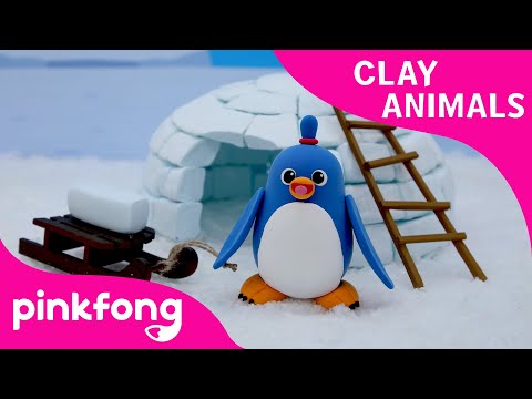 粘土企鵝的製作方法 - 粘土動物 - 藝術與手工 - 屏風兒童手工時間 (How to Make a Clay Penguin | Clay Animals | Arts and Crafts | Pinkfong Craft time for Children)