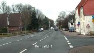 preview picture of video 'Berne / Wesermarsch Ortsdurchfahrt auf der Bundesstraße B 212 (26.11.2011)'