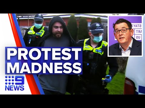 Coronavirus: Police operation underway amid violent protest fears | 9 News Australia