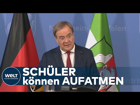 Video Thumbnail: NRW-MINISTERPRÄSIDENT: Armin Laschet setzt Corona-Maskenpflicht im Schul-Unterricht aus
