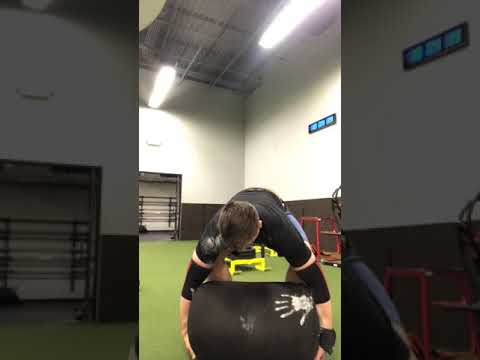 300lb Rogue Sandbag to shoulder