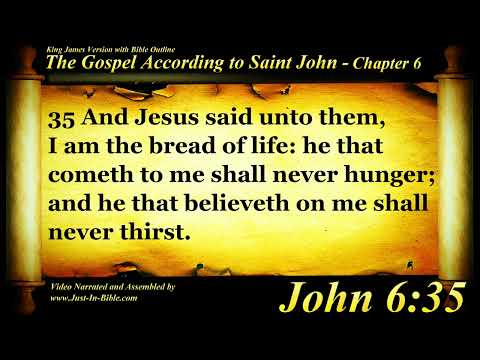 The Gospel of John Chapter 6 - Bible Book #43 - The Holy Bible KJV Read Along Audio/Video/Text