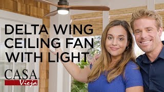 Delta Wing Ceiling Fan with LED Light