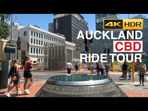 Auckland CBD Riding Tour New Zealand 4K HDR