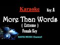 More than Words (Karaoke) Extreme/ Female key A