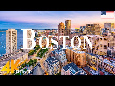 Boston 4K drone view • Stunning Footage Aerial View Of Boston | Relaxation film with calming music