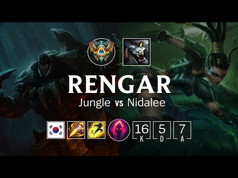 Rengar Jungle vs Nidalee - KR Challenger Patch 8.21