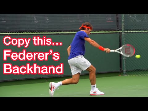 Simple Roger Federer Backhand Tip (Tennis Technique Explained)