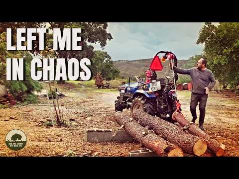 Cleaning up storm damage after it hit our off grid property in Portugal