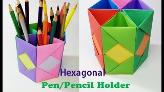 How to Make Pen Stand  Origami Pen Holder  Paper P