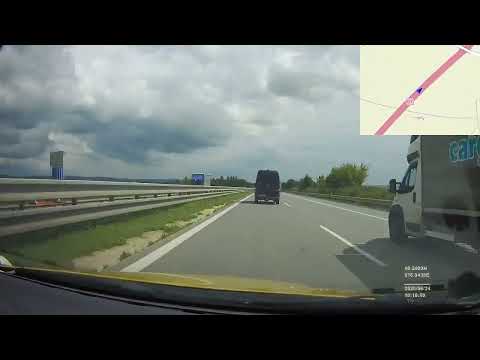 Česko. Dálnice D1, Brno-centrum — Hulín, 2020, 4x