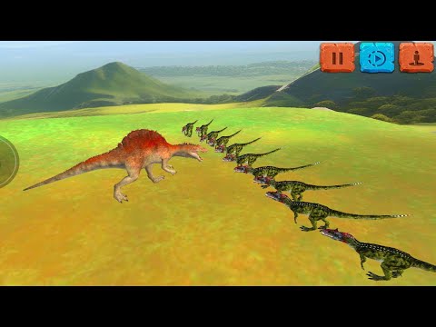 1 Spinosaurus vs 10 Cryolophosaurus - Animal Revolt Battle Simulator🔥😱