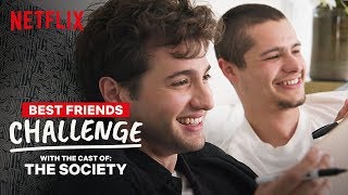 The Society Cast Toby Wallace & Alex Fitzalan Best Friends Challenge | Netflix video