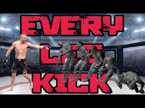 Every Justin Gaethje Leg Kick To Luis Palomino