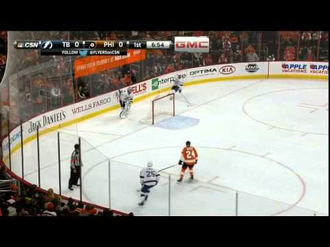 Nick Schultz Kick Save vs Lightning 12/16/14