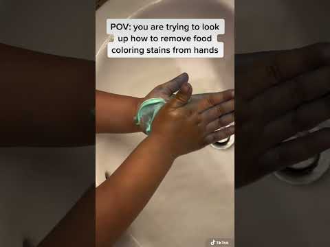 How to remove food coloring from hands #youtubeshorts #shortvideo #foodcolour #stainremover #hacks