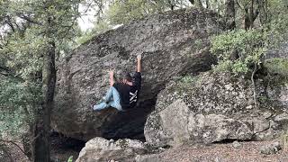 Video thumbnail of Problem 1 (La Cova), 6c. L'Espunyola