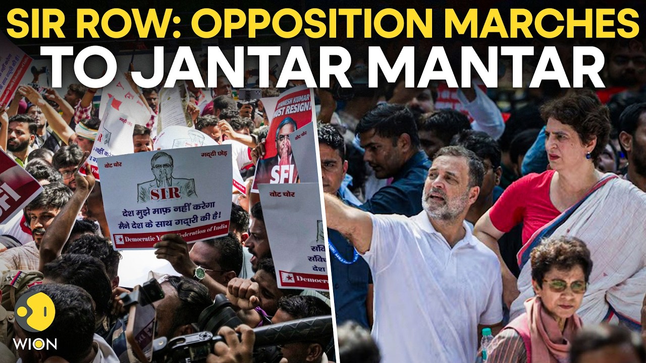 Jantar Mantar LIVE: Opposition Showdown At Jantar Mantar, Rahul Gandhi Joins | ECI-SIR Row | WION
