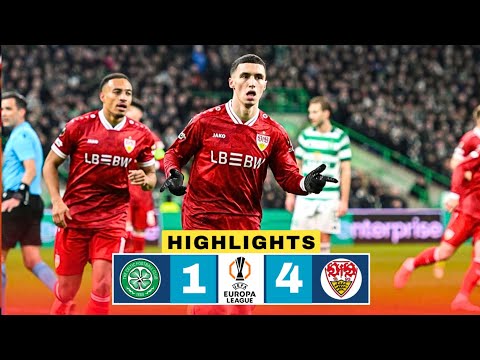 Celtic vs Stuttgart 1-4 Highlights | Jamie Leweling Goal | Bilal El Khannouss Brace | Europa League