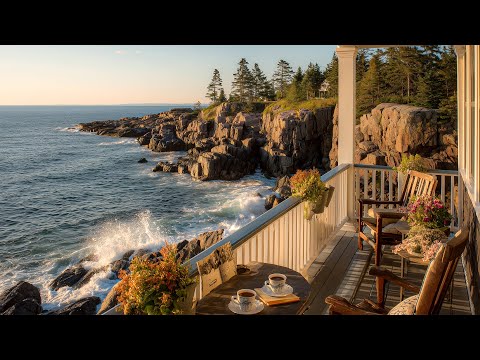 Maine Coast Morning Calm | Porch Views, Sea Breeze & Soothing Chimes