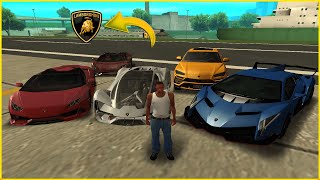 GTA SA - Stealing Luxury Lamborghini Cars in GTA San Andreas with CJ! ( GTA SA lamborghini)