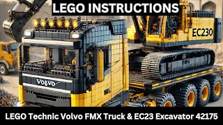 LEGO INSTRUCTIONS: Build the 42175 Volvo FMX Truck & EC230 Excavator! 🚛🚜✨(Step-by-Step Flip Through)