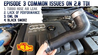 Audi A3 2.0 TDI Project series episode 3 Turbo Hose replacement, common issues of engine performance